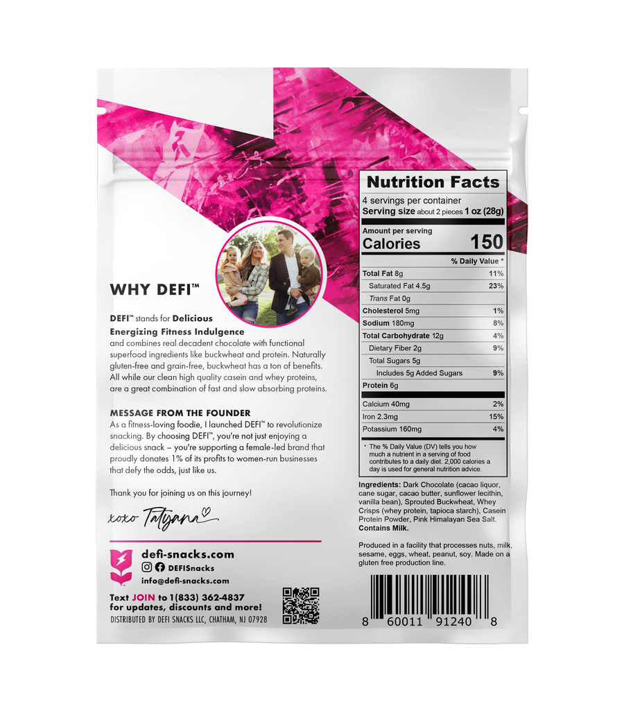 DEFI Dark Chocolate Pink Himalayan Salt Crispy Superfood Bite